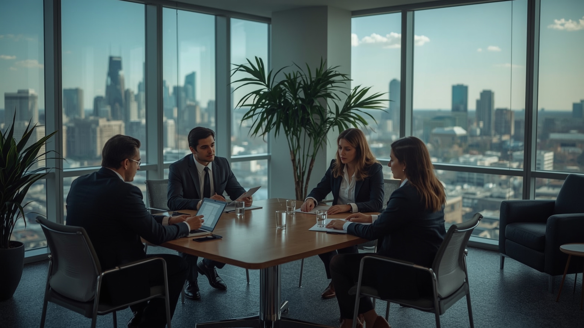 Équipe de professionnels comptables